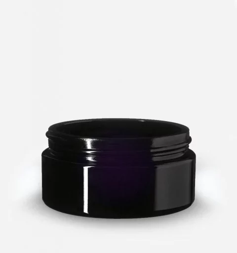 Pot verre violet forme basse Miron 100 ml
