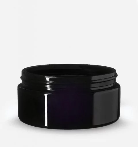 Pot verre violet forme basse Miron 200 ml