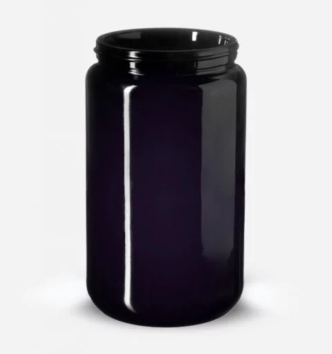 Pot verre violet forme haute Miron