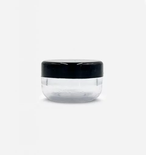 Pot Arrondoto SAN cristal 5ml avec couvercle noir monté
